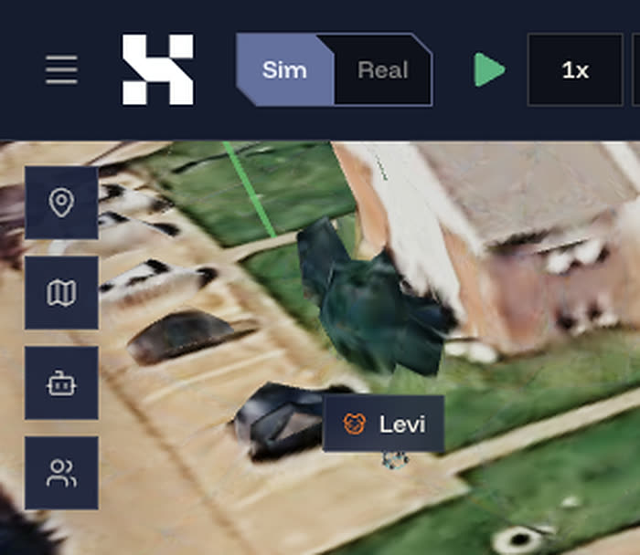 Fern View Apartments in the Houdini simulator, robot Levi on patrol